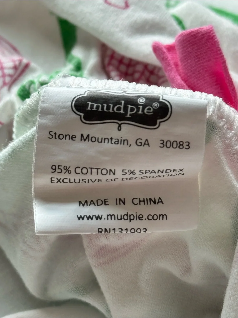 +Mud Pie Pink Green Pickleball Print Footed One-Piece 6-9M Baby Girl Preppy
